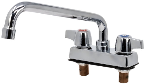 Serv-Ware DFY10-CWP 10" Swing Spout Deck Mount Faucet – 4" Centers NSF
