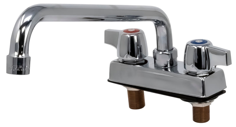 Serv-Ware DFY12-CWP 12" Swing Spout Deck Mount Faucet – 4" Centers NSF