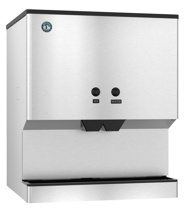 Countertop Hoshizaki DM-200B ice dispenser with optional stand