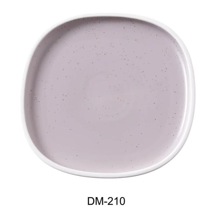 Yanco DM-210 Denmark SQUARE PLATE WITH UPRIGHT RIM, China, Matte Glaze, Light Purple, (1Dz)