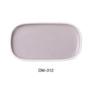Yanco DM-312 Denmark RECTANGULAR PLATE WITH UPRIGHT RIM, China, Matte Glaze, Light Purple (1 Dz)