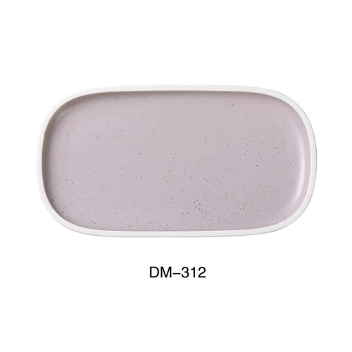 Yanco DM-312 Denmark RECTANGULAR PLATE WITH UPRIGHT RIM, China, Matte Glaze, Light Purple (1 Dz)