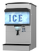 Commercial cubelet ice and water dispenser with stainless steel exterior