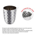 Stylish hammered finish stainless steel drinking glass for events