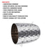 Dishwasher-safe stainless steel oval glass with hammered finish