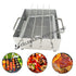 Stainless Steel Square Tabletop Barbecue Grill with 4 Skewers