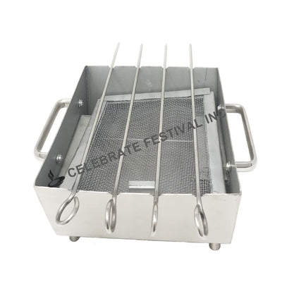 Compact Tabletop Grill for Outdoor Cooking and Picnics