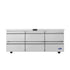 Atosa AUR72D6 Undercounter Refrigerator with Drawers – 72” Commercial Worktop Fridge, 6 Drawer, Stainless Steel
