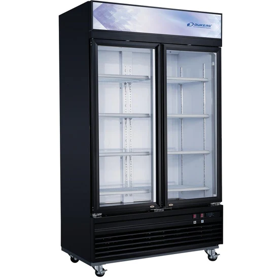 Dukers DSM-41F Commercial Glass Door Freezer – Double Swing Door Upright Display