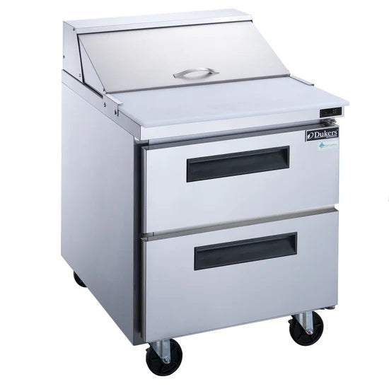 Commercial Food Prep Table Refrigerator 2-Drawer-Dukers DSP29-8-D2