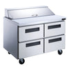 Commercial Food Prep Table Refrigerator 4-Drawer-Dukers DSP60-16-D4