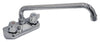 Serv-Ware DTF4-8-CWP 8" Swing Spout Wall / Splash Mount Faucet – 4" Centers NSF
