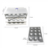 Dimension of a three-tier Heavy Duty Aluminum Idli Steamer, showing height, width, and tray spacing for precise sizing.