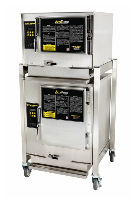 AccuTemp P3/P61201E060 DBL Convection Steamer, Double Stacked, Stand, 3-Pan 6-Pan, Connected Propane