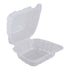 Empress Clear Hinged Take-Out Containers, Microwave-Safe Polypropylene