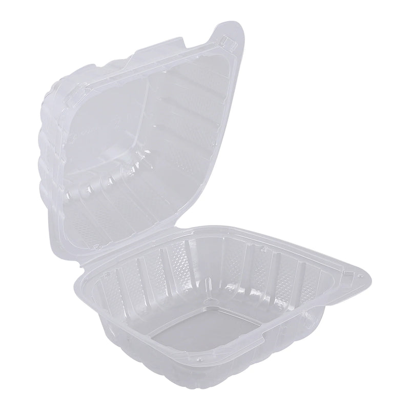 Empress Clear Hinged Take-Out Containers, Microwave-Safe Polypropylene