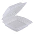 Empress Clear Hinged Take-Out Containers, Microwave-Safe Polypropylene