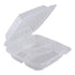 Empress Clear Hinged Take-Out Containers, Microwave-Safe Polypropylene
