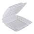 Empress Clear Hinged Take-Out Containers, Microwave-Safe Polypropylene