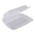 Empress Clear Hinged Take-Out Containers, Microwave-Safe Polypropylene