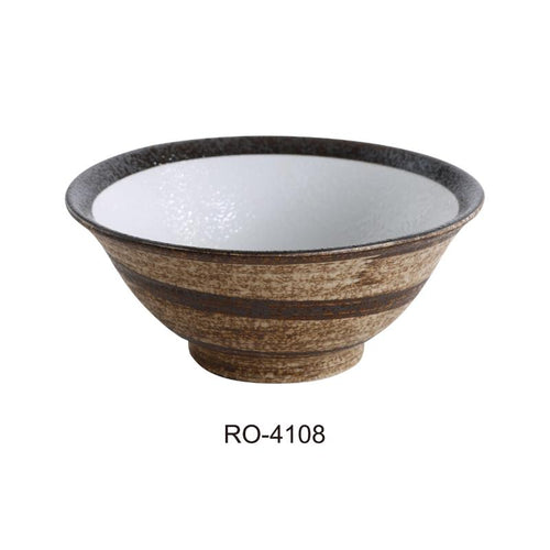 Yanco RO-4108 ROCKEYE 8.5″ Noodle Bowl 40 OZ, 3.5″ Height, China, Two-Tone,(1Dz)