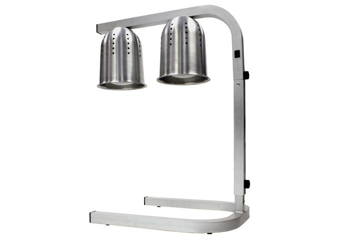 Winco EHL-2 Heat Lamp, Aluminum base and Light hood,Two 250W Bulbs, 120V (Price/Set)
