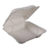 Empress Natural White Compostable Fiber Take-Out Containers PFAS-Free Bagasse Hinged