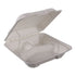 Empress Natural White Compostable Fiber Take-Out Containers PFAS-Free Bagasse Hinged