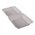 Empress Natural White Compostable Fiber Take-Out Containers PFAS-Free Bagasse Hinged