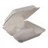 Empress Natural White Compostable Fiber Take-Out Containers PFAS-Free Bagasse Hinged