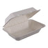 Empress Natural White Compostable Fiber Take-Out Containers PFAS-Free Bagasse Hinged