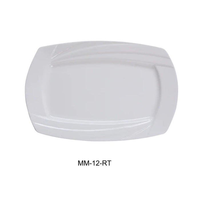 Yanco MM-12-RT 12"X8"Rectangular Plate Pack of 12 (1Dz)