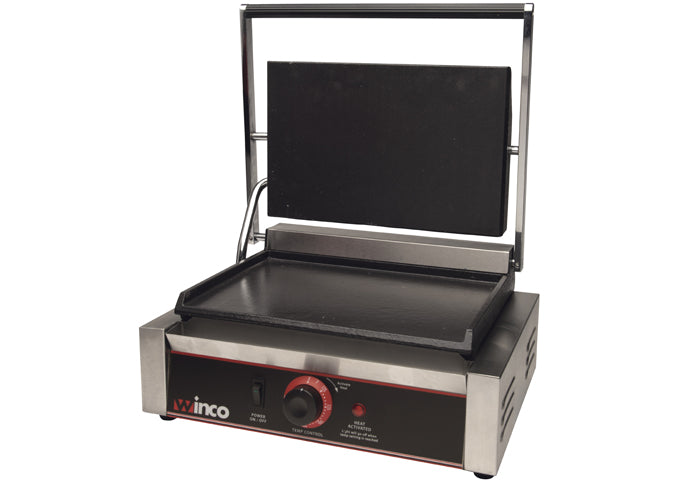 Winco ESG-1 Sandwich Grill, Single, 14" Flat Plate, 120V (Price/Set)