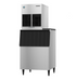 Hoshizaki F-1002MRJZ-SC remote-cooled soft cubelet ice maker side profile with durable stainless steel design