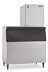 Hoshizaki modular cubelet ice maker with stainless steel exterior and compact design