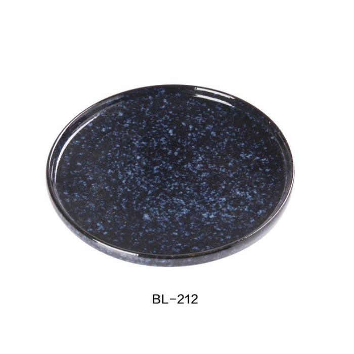 Yanco BL-212 Blue Star China  Round Plate With Upright Rim ( 1Dz)