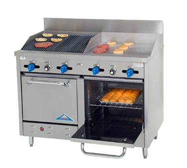 Comstock-Castle, F3218-24-2RB, Range, 48", 24" Griddle, 24" Charbroiler