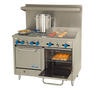 Comstock-Castle, F3218-24, Range, 48", 4 Burners, 24" Griddle