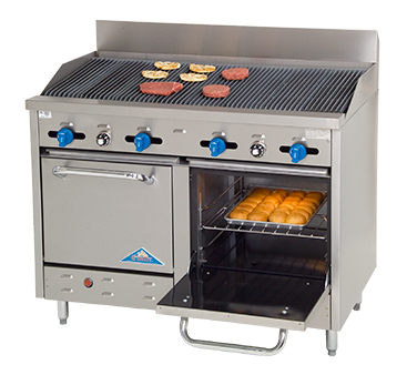 Comstock-Castle, F3218-4RB, Range, 48" Restaurant, Gas