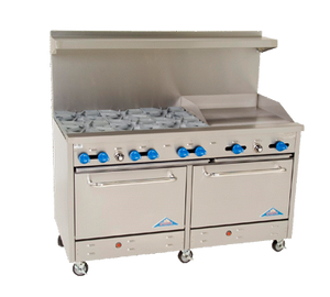 Comstock-Castle, F3226-24, Range, 60", 6 Burners, 24" Griddle