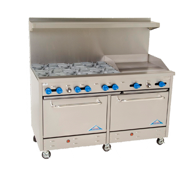 Comstock-Castle, F3226-24, Range, 60", 6 Burners, 24" Griddle