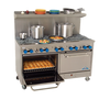 Comstock-Castle, F3226-2RB, Range, 60", 6 Burners, 24" Charbroiler