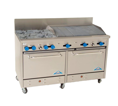 Comstock-Castle, F3226-4RB, Range, 60" Restaurant, Gas