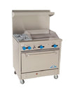 Comstock-Castle, F330-24, Range, 36", 2 Burners, 24" Griddle