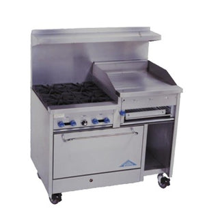 Comstock-Castle, F3430-24B, Range, 48", 4 Open Burners, 24" Griddle/Broiler