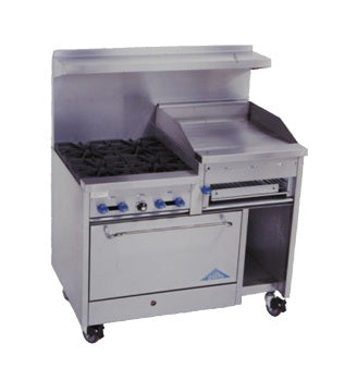 Comstock-Castle, F3430-24B, Range, 48", 4 Open Burners, 24" Griddle/Broiler