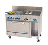 Comstock-Castle, F3430-2RB, Range, 48", 4 Open Burners, 24" Charbroiler