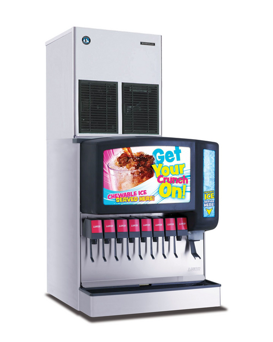 Durable stainless steel Hoshizaki cubelet icemaker FD-1002MAJ-C undercounter installation