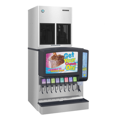 Remote-cooled Hoshizaki FD-1002MRJZ-C icemaker in stainless steel finish
