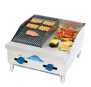 Comstock-Castle, FHP24-12-1LB, Griddle / Charbroiler, Gas, Countertop